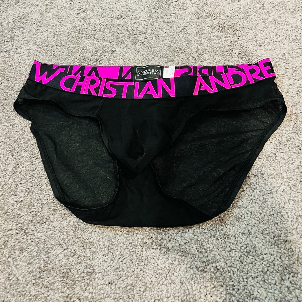 Men’s Sexy Sheer Briefs, Size L